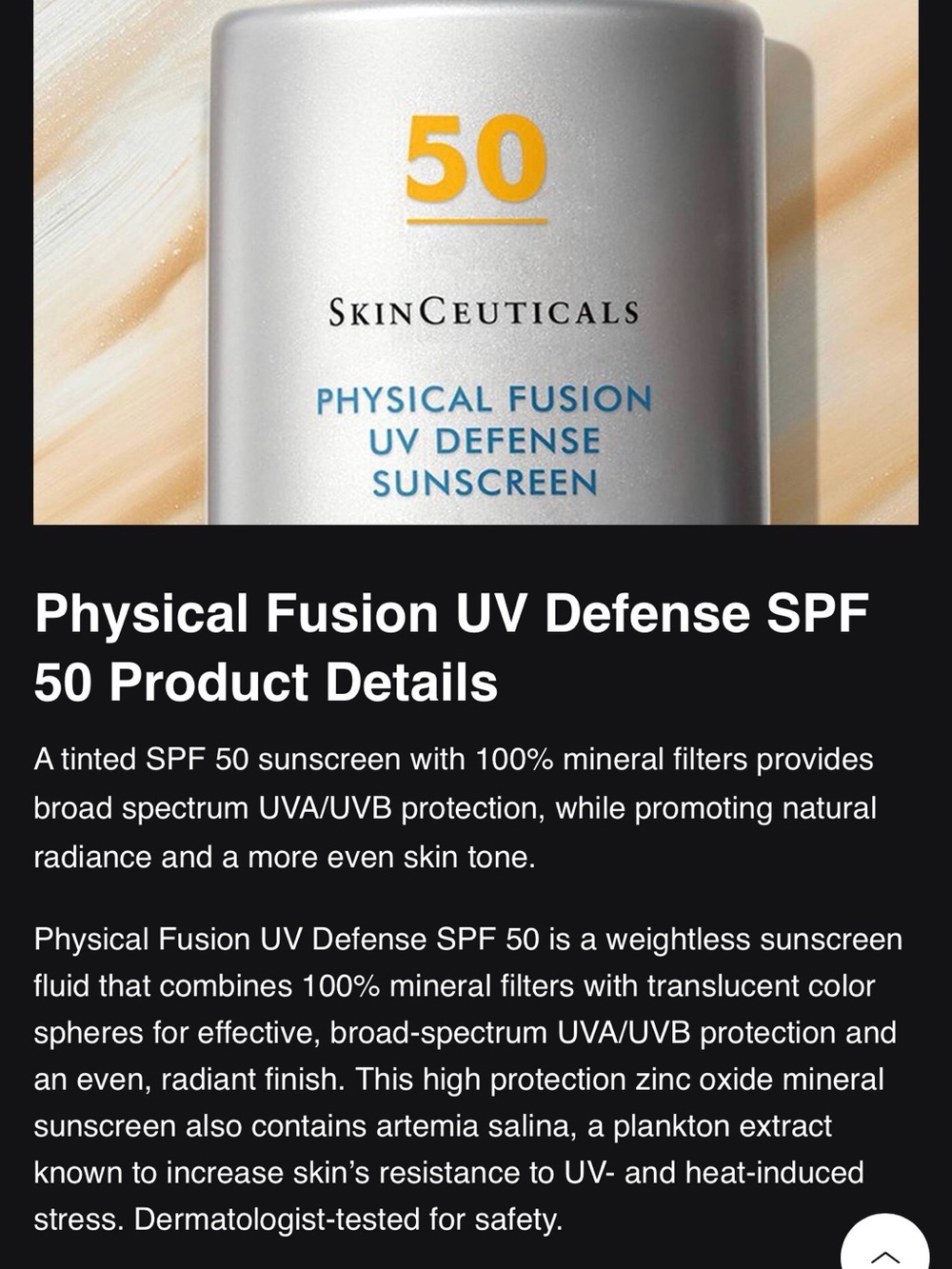 NEW SPF 50 SkinCeuticals Physical Fusion UV Defense Tinted Mineral Sunscreen - Picture 4 of 12